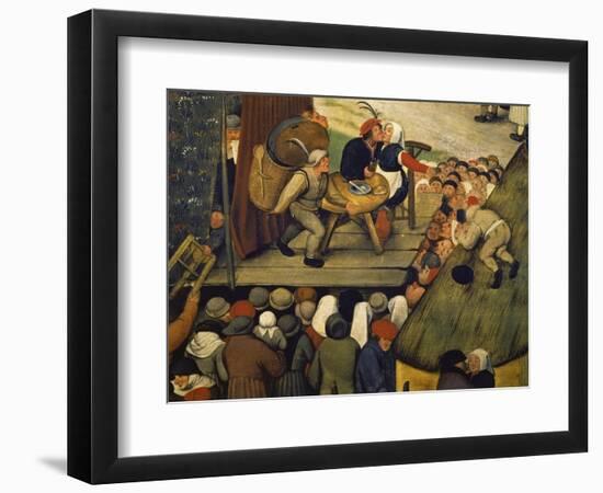 Die Ehebrecher, Ausschnitt Aus Einem Gemaelde 'Doerfliches Fest'-Pieter Brueghel the Younger-Framed Giclee Print