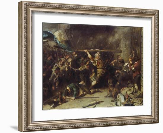 Die Erstuermung Des Roten Tores (Oder: Der Schmied Von Kochel), 1881-Franz Von Defregger-Framed Giclee Print