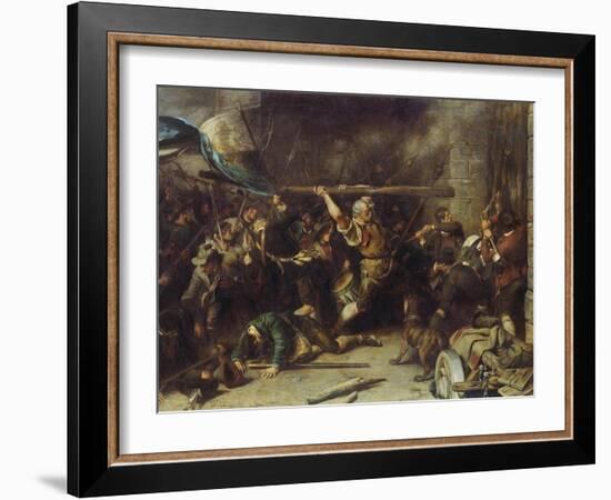 Die Erstuermung Des Roten Tores (Oder: Der Schmied Von Kochel), 1881-Franz Von Defregger-Framed Giclee Print