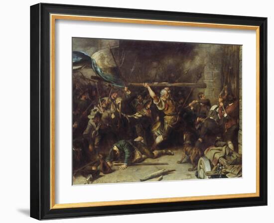 Die Erstuermung Des Roten Tores (Oder: Der Schmied Von Kochel), 1881-Franz Von Defregger-Framed Giclee Print