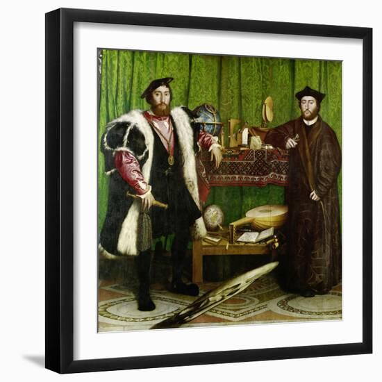 Die Gesandten. 1533-Hans Holbein the Younger-Framed Giclee Print