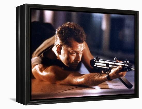 DIE HARD, 1988 directed by JOHN Mc TIERNAN Bruce Willis (photo)-null-Framed Stretched Canvas
