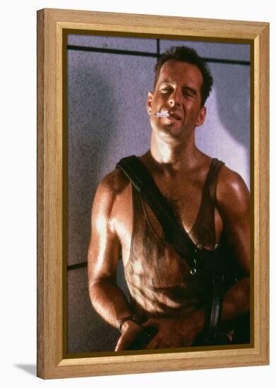 DIE HARD, 1988 directed by JOHN Mc TIERNAN Bruce Willis (photo)-null-Framed Stretched Canvas