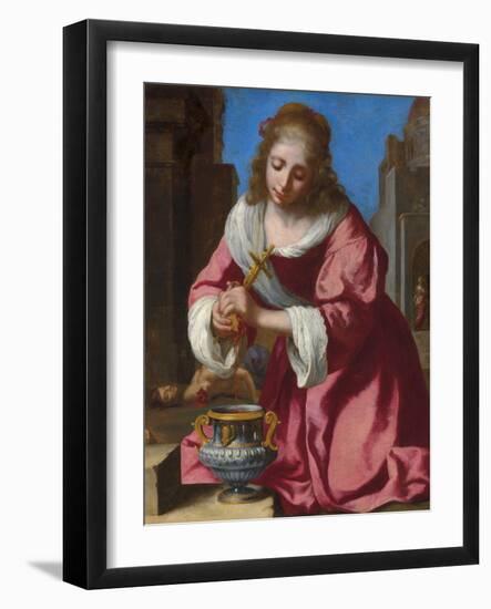 Die heilige Praxedis-Johannes Vermeer-Framed Giclee Print