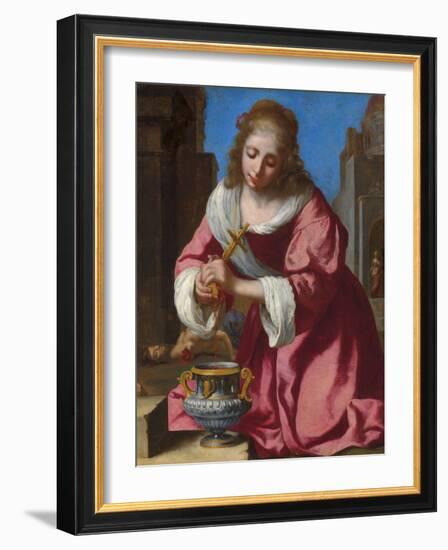 Die heilige Praxedis-Johannes Vermeer-Framed Giclee Print