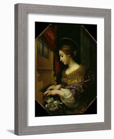 Die hl.Cäcilia. 1671-Carlo Dolci-Framed Giclee Print