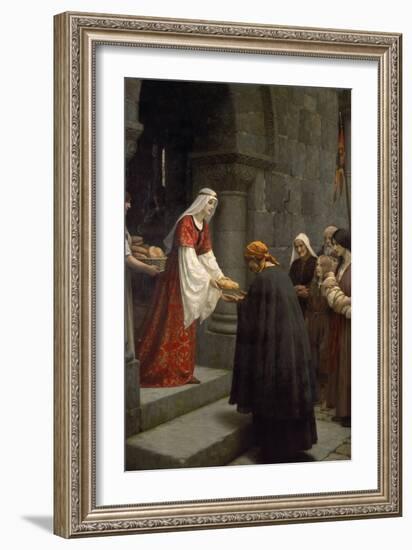 Die Hl.Elisabeth Von Ungarn Speist die Armen, 1895-Edmund Blair Leighton-Framed Giclee Print