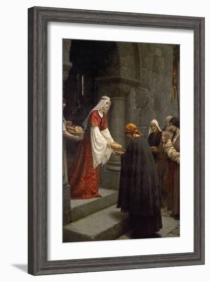 Die Hl.Elisabeth Von Ungarn Speist die Armen, 1895-Edmund Blair Leighton-Framed Giclee Print