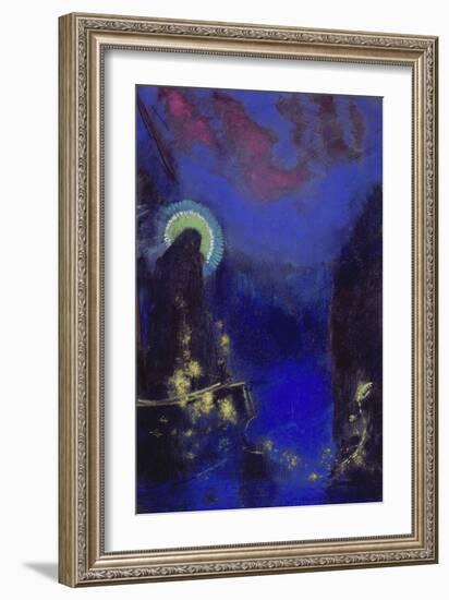 Die Hl, Jungfrau Mit Dem Heiligenschein-Odilon Redon-Framed Giclee Print