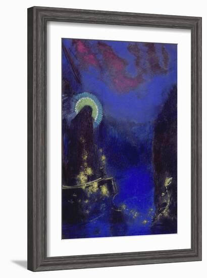 Die Hl, Jungfrau Mit Dem Heiligenschein-Odilon Redon-Framed Giclee Print