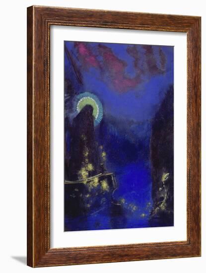 Die Hl, Jungfrau Mit Dem Heiligenschein-Odilon Redon-Framed Giclee Print