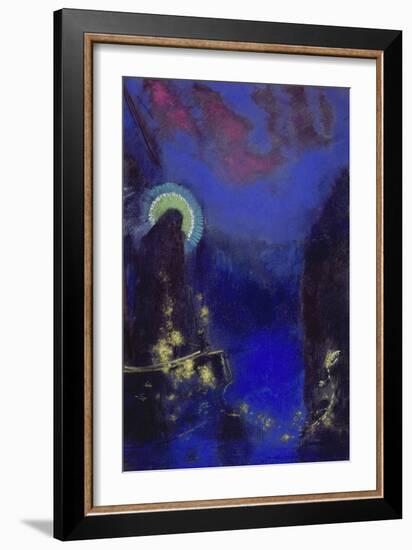 Die Hl, Jungfrau Mit Dem Heiligenschein-Odilon Redon-Framed Giclee Print