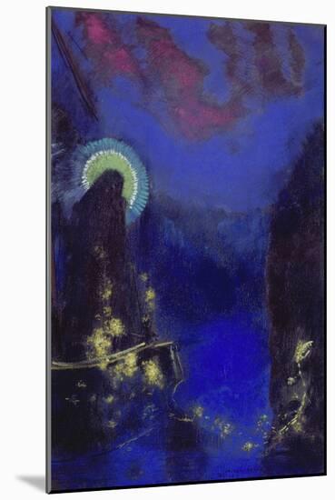 Die Hl, Jungfrau Mit Dem Heiligenschein-Odilon Redon-Mounted Giclee Print