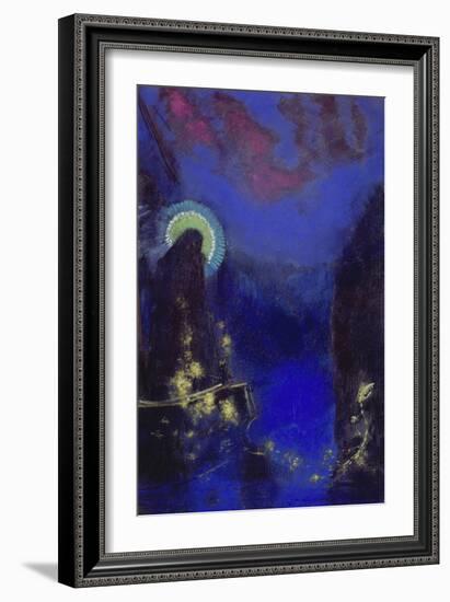 Die Hl, Jungfrau Mit Dem Heiligenschein-Odilon Redon-Framed Giclee Print
