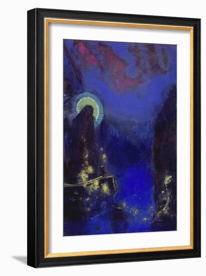 Die Hl, Jungfrau Mit Dem Heiligenschein-Odilon Redon-Framed Giclee Print