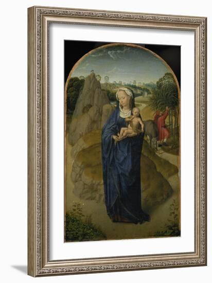 Die Jungfrau mit dem Kinde während der Flucht nach Ägypten-Hans Memling-Framed Giclee Print