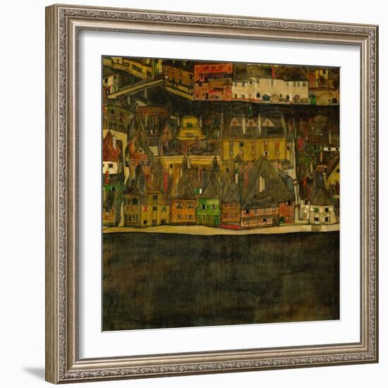 Die Kleine Stadt (II) or Kleine Stadt (III) Assembled from Separate Parts-Egon Schiele-Framed Giclee Print