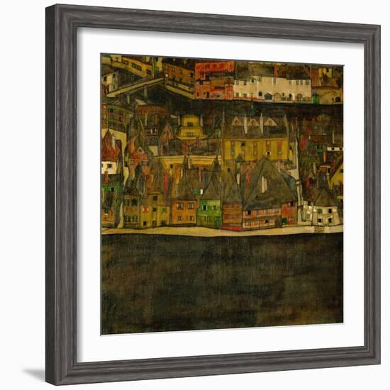 Die Kleine Stadt (II) or Kleine Stadt (III) Assembled from Separate Parts-Egon Schiele-Framed Giclee Print