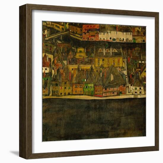 Die Kleine Stadt (II) or Kleine Stadt (III) Assembled from Separate Parts-Egon Schiele-Framed Giclee Print