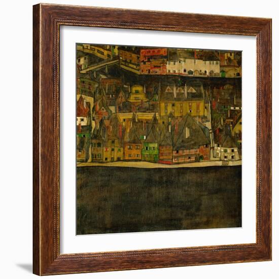 Die Kleine Stadt (II) or Kleine Stadt (III) Assembled from Separate Parts-Egon Schiele-Framed Giclee Print