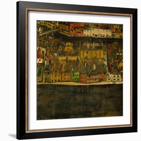 Die Kleine Stadt (II) or Kleine Stadt (III) Assembled from Separate Parts-Egon Schiele-Framed Giclee Print