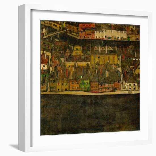 Die Kleine Stadt (II) or Kleine Stadt (III) Assembled from Separate Parts-Egon Schiele-Framed Giclee Print