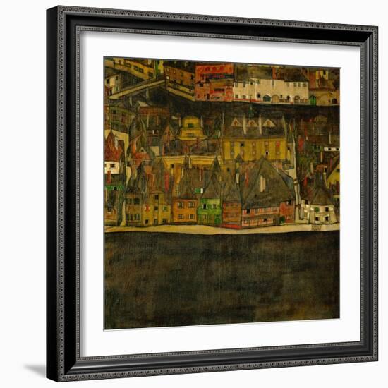 Die Kleine Stadt (II) or Kleine Stadt (III) Assembled from Separate Parts-Egon Schiele-Framed Giclee Print