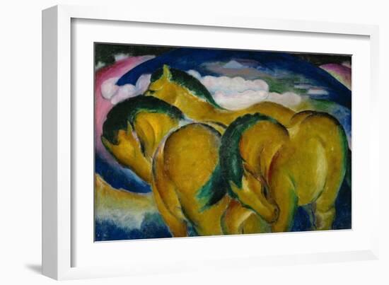 Die kleinen gelben Pferde - The small yellow horses. Canvas (1912) Inv. 2519.-Franz Marc-Framed Giclee Print