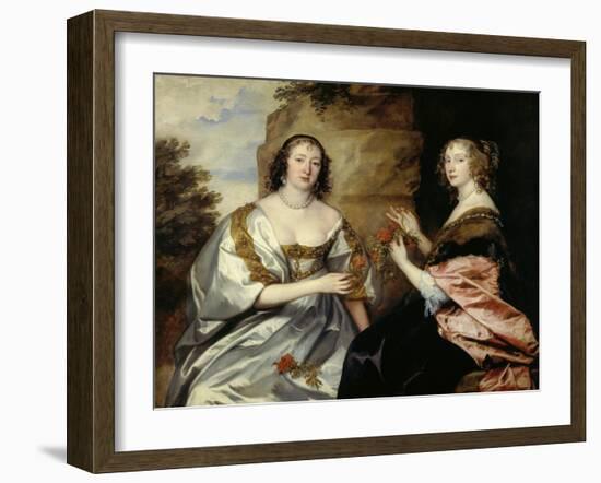 Die Ladies Morton Und Killigrew, Um 1638-Sir Anthony Van Dyck-Framed Giclee Print