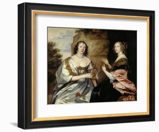 Die Ladies Morton Und Killigrew, Um 1638-Sir Anthony Van Dyck-Framed Giclee Print