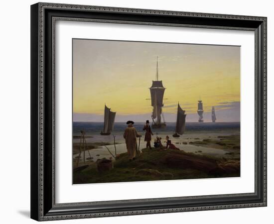 Die Lebensstufen (Strandszene in Wiek) (The Stages of Life), c.1843-Caspar David Friedrich-Framed Giclee Print