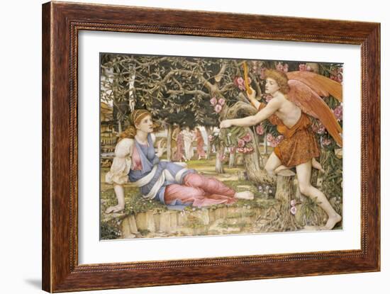 Die Liebe und das Mädchen (Love and the Maiden). 1877-John Roddam Spencer Stanhope-Framed Giclee Print