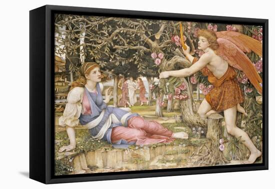 Die Liebe und das Mädchen (Love and the Maiden). 1877-John Roddam Spencer Stanhope-Framed Premier Image Canvas