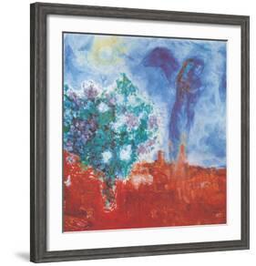 Die Liebenden Uber St Paul, c.1971-Marc Chagall-Framed Art Print
