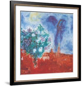 Die Liebenden Uber St Paul, c.1971-Marc Chagall-Framed Art Print