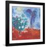 Die Liebenden Uber St Paul, c.1971-Marc Chagall-Framed Art Print