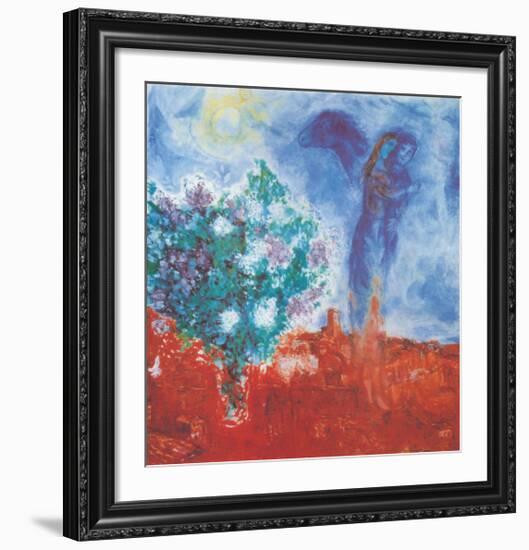 Die Liebenden Uber St Paul, c.1971-Marc Chagall-Framed Art Print