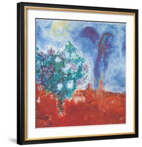 Die Liebenden Uber St Paul, c.1971-Marc Chagall-Framed Art Print