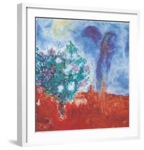 Die Liebenden Uber St Paul, c.1971-Marc Chagall-Framed Art Print