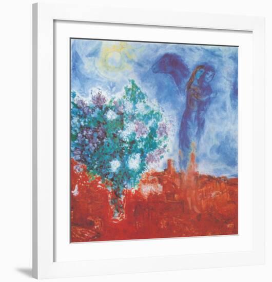 Die Liebenden Uber St Paul, c.1971-Marc Chagall-Framed Art Print