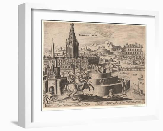 Die Mauern Von Babylon, 1572-Philipp Galle-Framed Giclee Print