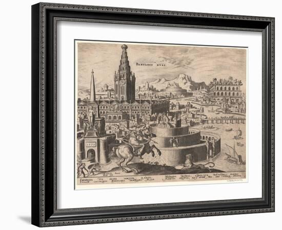 Die Mauern Von Babylon, 1572-Philipp Galle-Framed Giclee Print