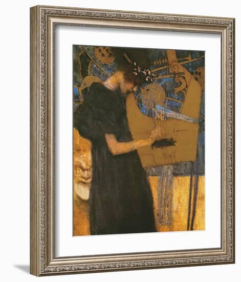 Die Musik-Gustav Klimt-Framed Premium Giclee Print