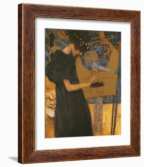 Die Musik-Gustav Klimt-Framed Premium Giclee Print