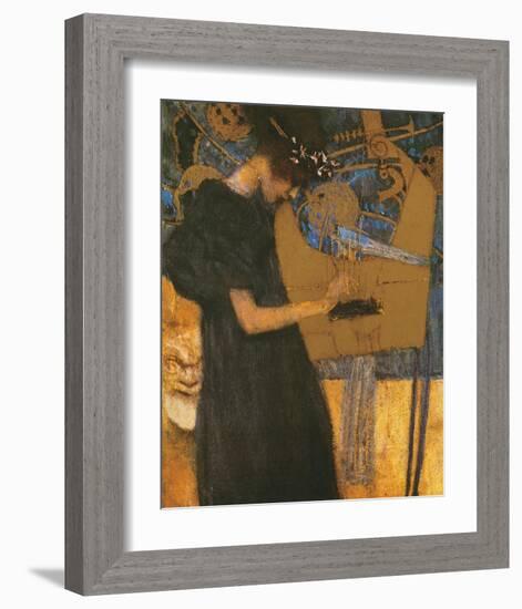 Die Musik-Gustav Klimt-Framed Premium Giclee Print