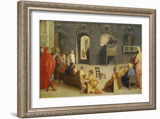 Die Predigt Des Hl, Bernardino Von Siena, 1537-Domenico Beccafumi-Framed Giclee Print