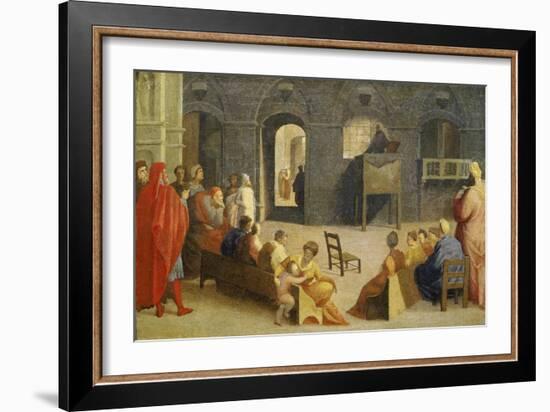 Die Predigt Des Hl, Bernardino Von Siena, 1537-Domenico Beccafumi-Framed Giclee Print