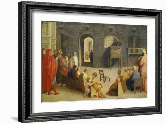 Die Predigt Des Hl, Bernardino Von Siena, 1537-Domenico Beccafumi-Framed Giclee Print