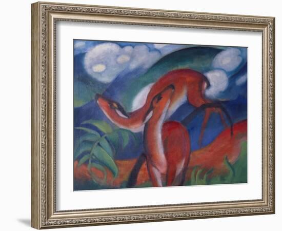 Die Roten Rehe Ii, 1912-Franz Marc-Framed Giclee Print