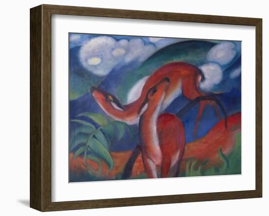 Die Roten Rehe Ii, 1912-Franz Marc-Framed Giclee Print